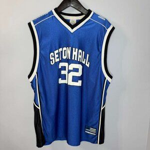 Vintage Seton Hall Pirates 33 Basketball Blue Practice Jersey Men's Size:  L  Go